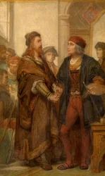 Albrecht Dürer Visiting Quinten Massijs (huile sur toile)