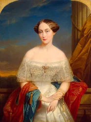 Portrait de la grande-duchesse Olga Nikolaïevna de Russie, 1822-1892, reine de Wurtemberg, 1848