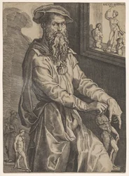 Portrait de Baccio Bandinelli, en trois-quarts de longueur à côté d