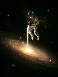 Un astronaute nourrit la Galaxie