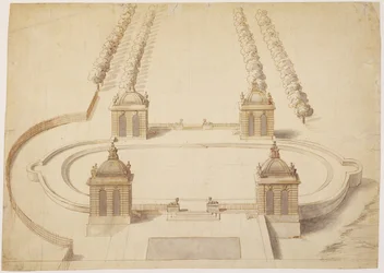 Conception pour un terrain de bowling, Hampton Court, vers 1689-91
