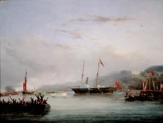 Le premier yacht Victoria et Albert au large de Plymouth