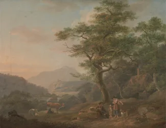 Un paysage avec des figures