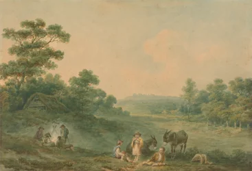 Paysage avec gitans