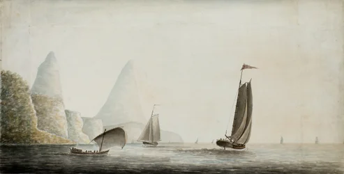 Embarquement des esclaves au large des Pitons, Sainte-Lucie, vers 1771