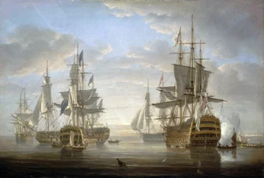 La flotte de navires de guerre dans laquelle Horatio Nelson (1758-1805) était capitaine pendant les guerres révolutionnaires et napoléoniennes (1793-1805)