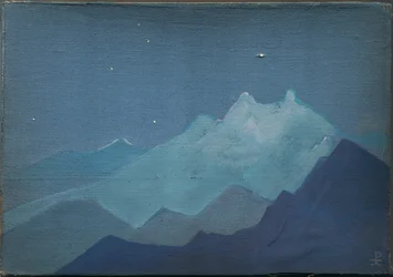 Himalaya, montagnes au clair de lune, esquisse, 1933
