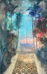 Marée haute, 2022-23 (huile sur carton)
