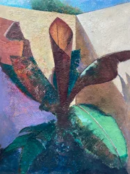 Banane rouge, 2020-23 (huile sur panneau)