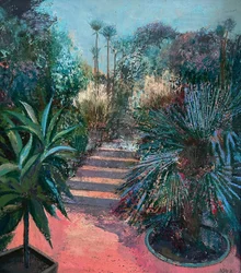 Jardin englouti, 2020-23 (huile sur carton)