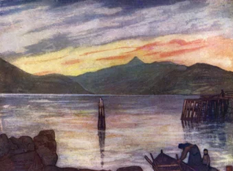 Norvège : Sundalsfjord (lithographie en couleur)