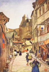Une rue, Mont St Michel