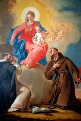 La Galerie nationale. Notre-Dame du Rosaire avec saint Dominique et saint François d