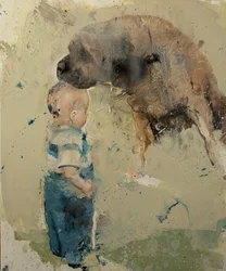 Enfant avec chien II