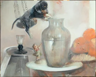 Chien avec un vase, 2011