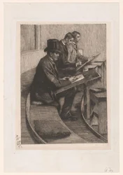 Hommes dessinant