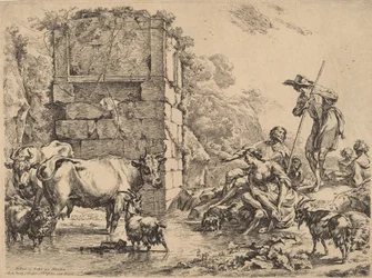 Vache buvant, 1680