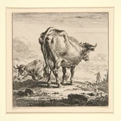 Le troupeau de vaches, avec la laitière