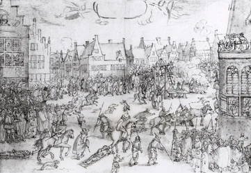 La mort des conspirateurs de la poudre à canon, 31 janvier 1606 (gravure)