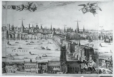 Vue de la ville de Londres avec le pont de Londres
