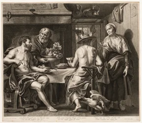 Jupiter et Mercure avec Baucis et Philémon
