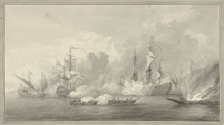 Bataille navale, peut-être à Kijkduin le 21 août 1673