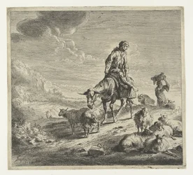 Homme sur un âne