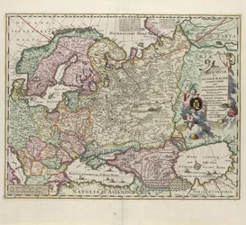Carte de la Russie, seconde moitié du XVIIe siècle