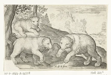 Trois ours (Animalivm qvadrvpedvm, Animaux dans des paysages)