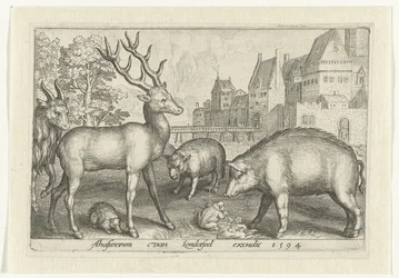 Hert, egel, schaap, kikker en varken