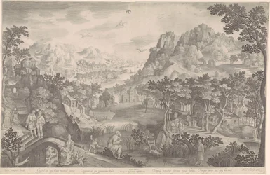 Osée et la femme adultère dans un paysage