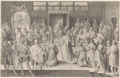 Salomon reçoit la reine de Saba