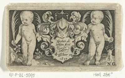 Titelprent avec deux enfants avec une feuille de palmier à côté d