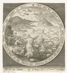 Cinquième jour de la création : Dieu crée les poissons et les oiseaux (Van schepping tot verdrijving uit paradijs)