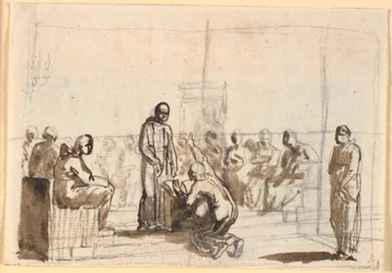 Galilée abjurant ses "erreurs" devant le tribunal des moines