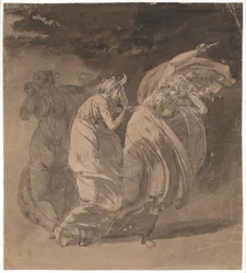 Julia et Fulvia. Scène de "Le Triumvirat" de Voltaire, acte 4