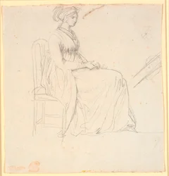 Portrait de profil de la deuxième épouse de l
