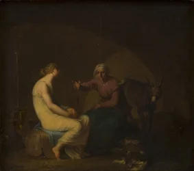 La gouvernante de la bande de voleurs console la jeune fille en racontant le mythe d