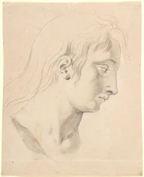 Étude pour la tête du prince Hans sur le tableau de Christian I dans la salle des chevaliers de Christiansborg