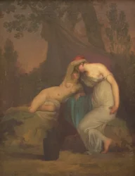 Le poète grec Sappho et la fille de Mytilène