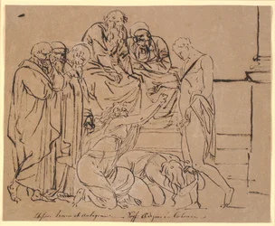 Thésée supplié par Ismène et Antigone. D