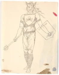 Esquisse pour un costume de guerrier