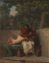 Le poète grec Anacréon et Bathyll, 1808