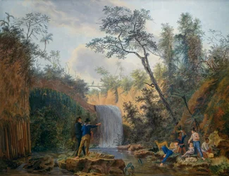 Expédition botanique française en Amérique, huile sur toile par Nicolas-Didier Boguet (1755-1839)