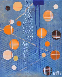 Cercle bleus abstraits