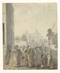 Théâtre de marionnettes sur une place