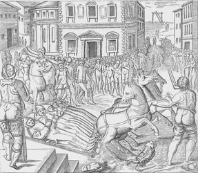 Exécution de trois martyrs chartreux, Tyburn, Londres, 1535 1904