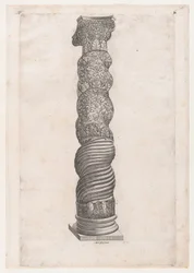 Speculum Romanae Magnificentiae: Colonne grotesque en spirale à Saint-Pierre