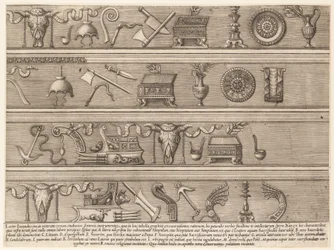 Speculum Romanae Magnificentiae: Instruments sacrificiels basés sur des reliefs anciens