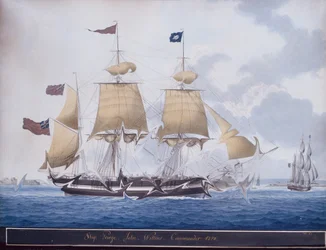 Le Trois-mâts George au large du port de La Valette, Malte
